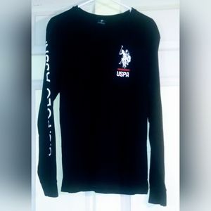 Mens U.S. Polo Assn. Black long sleeve Tee. Medium